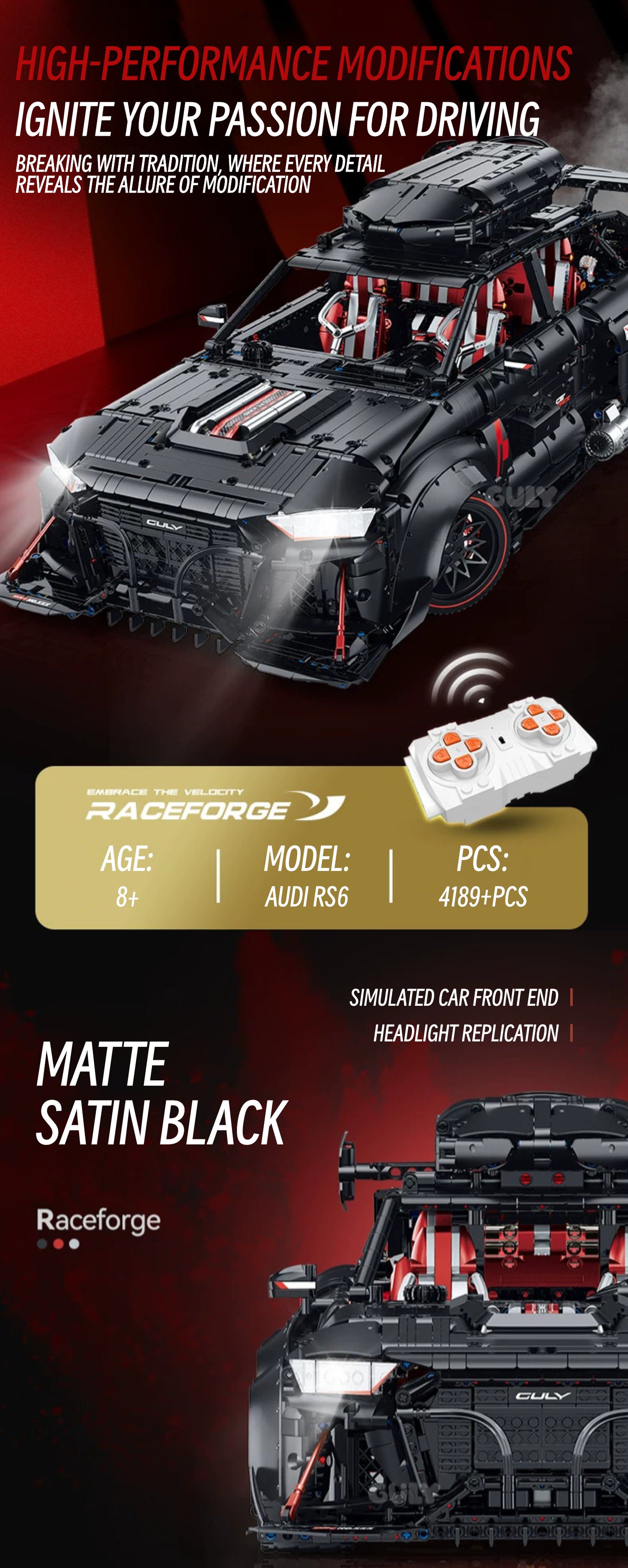 Audi R6S-1:8 scale