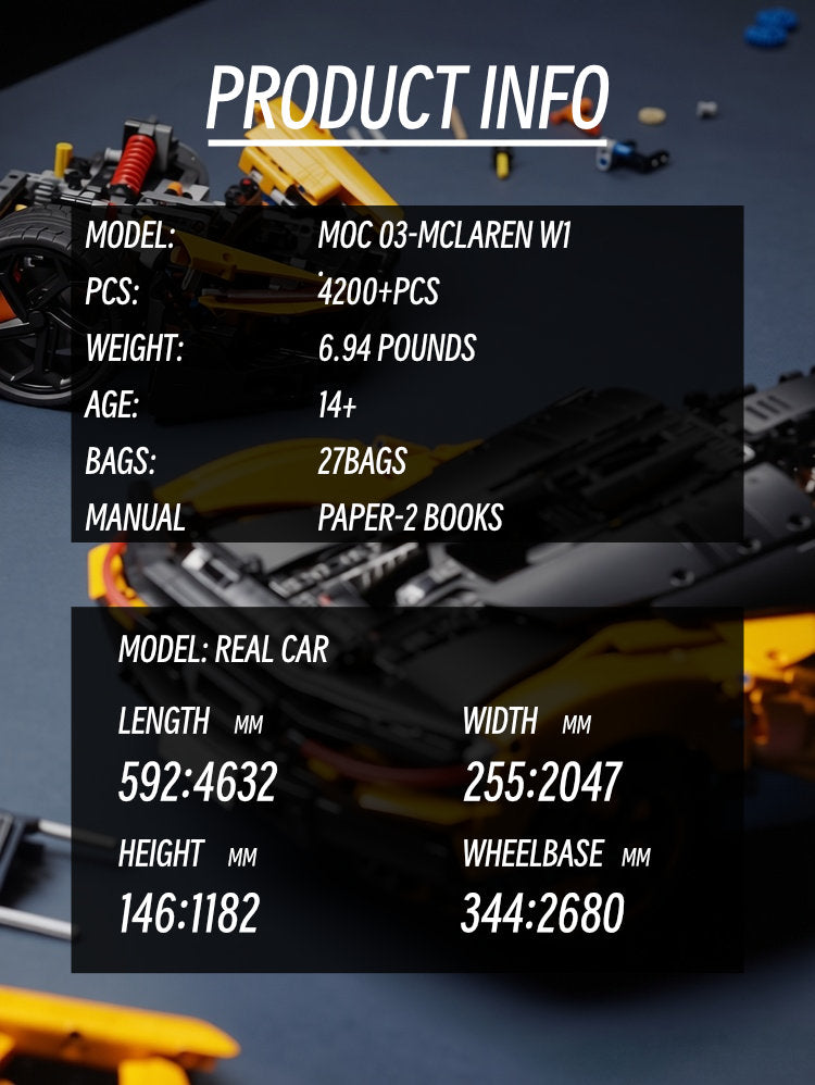 Mclaren W1 -1: 8 scale