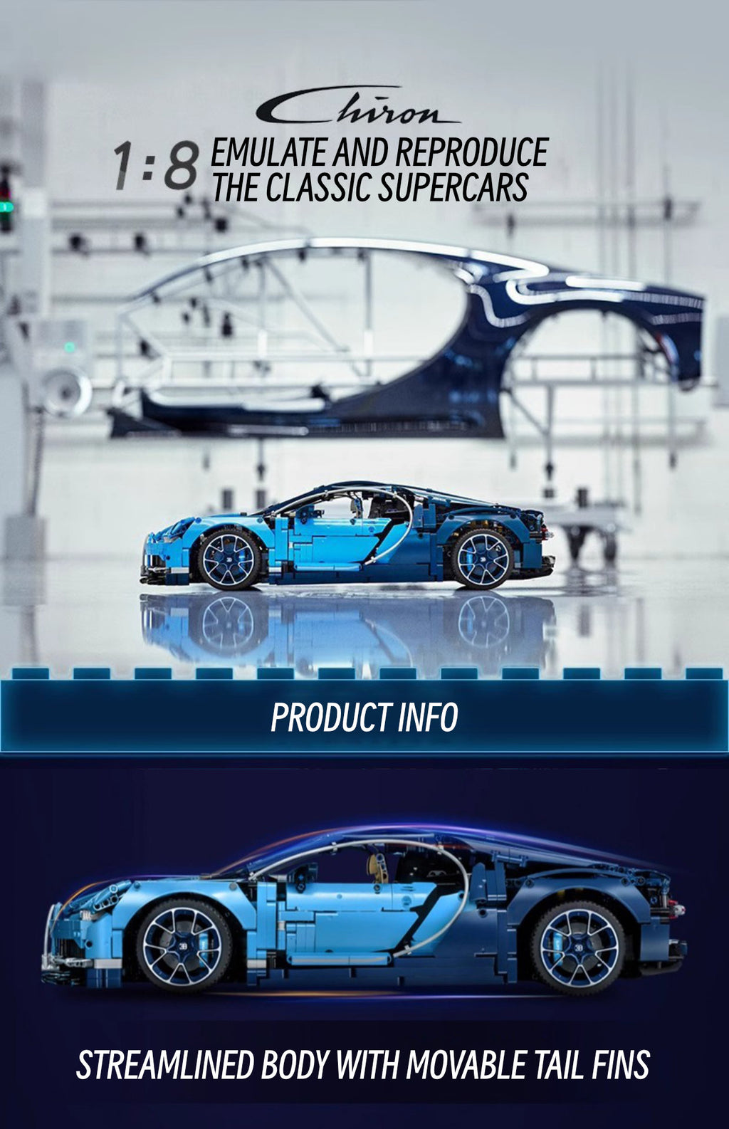 Bugatti chiron-1:8 scale