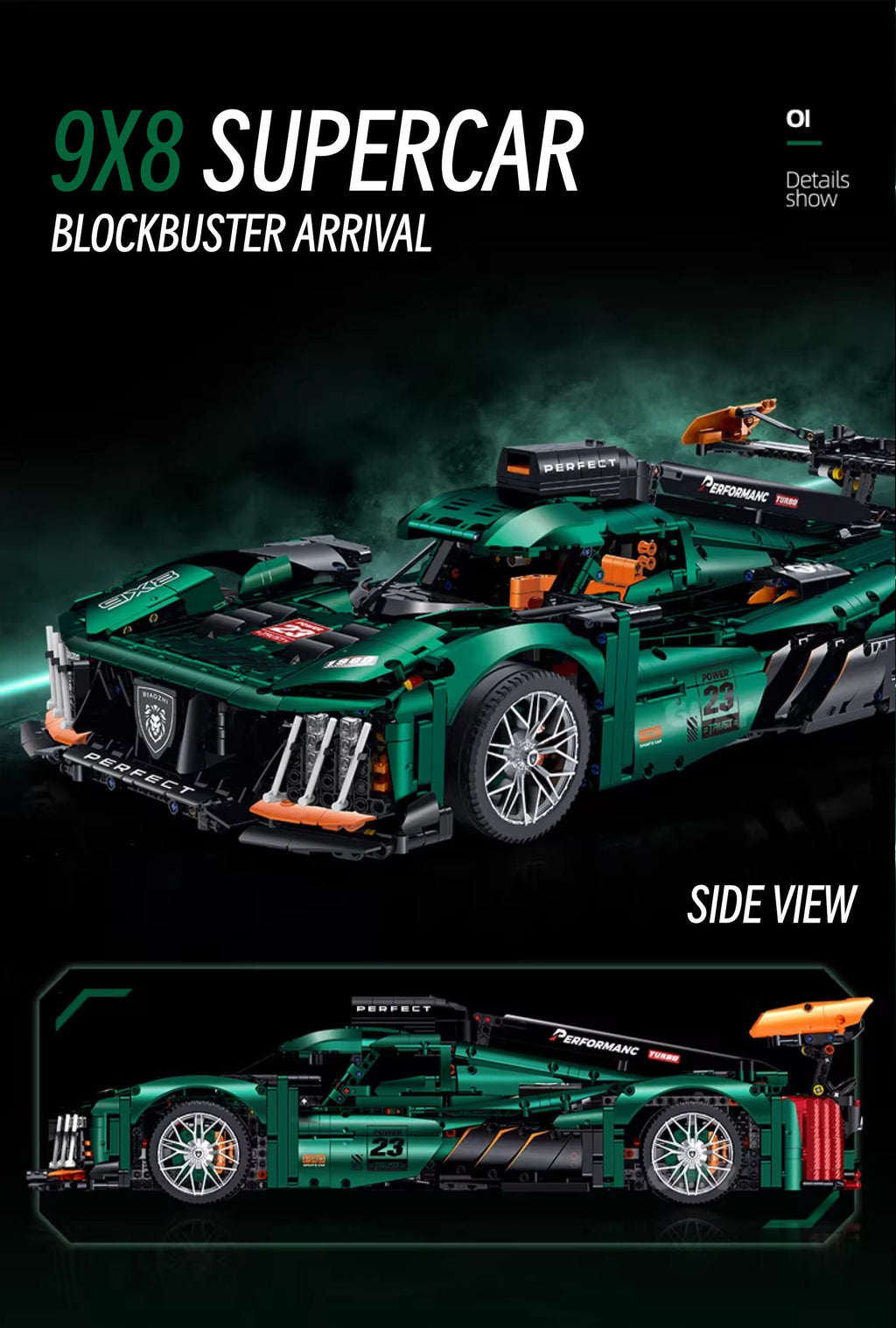 ‌Peugeot Le Mans 9X8-1:8 scale