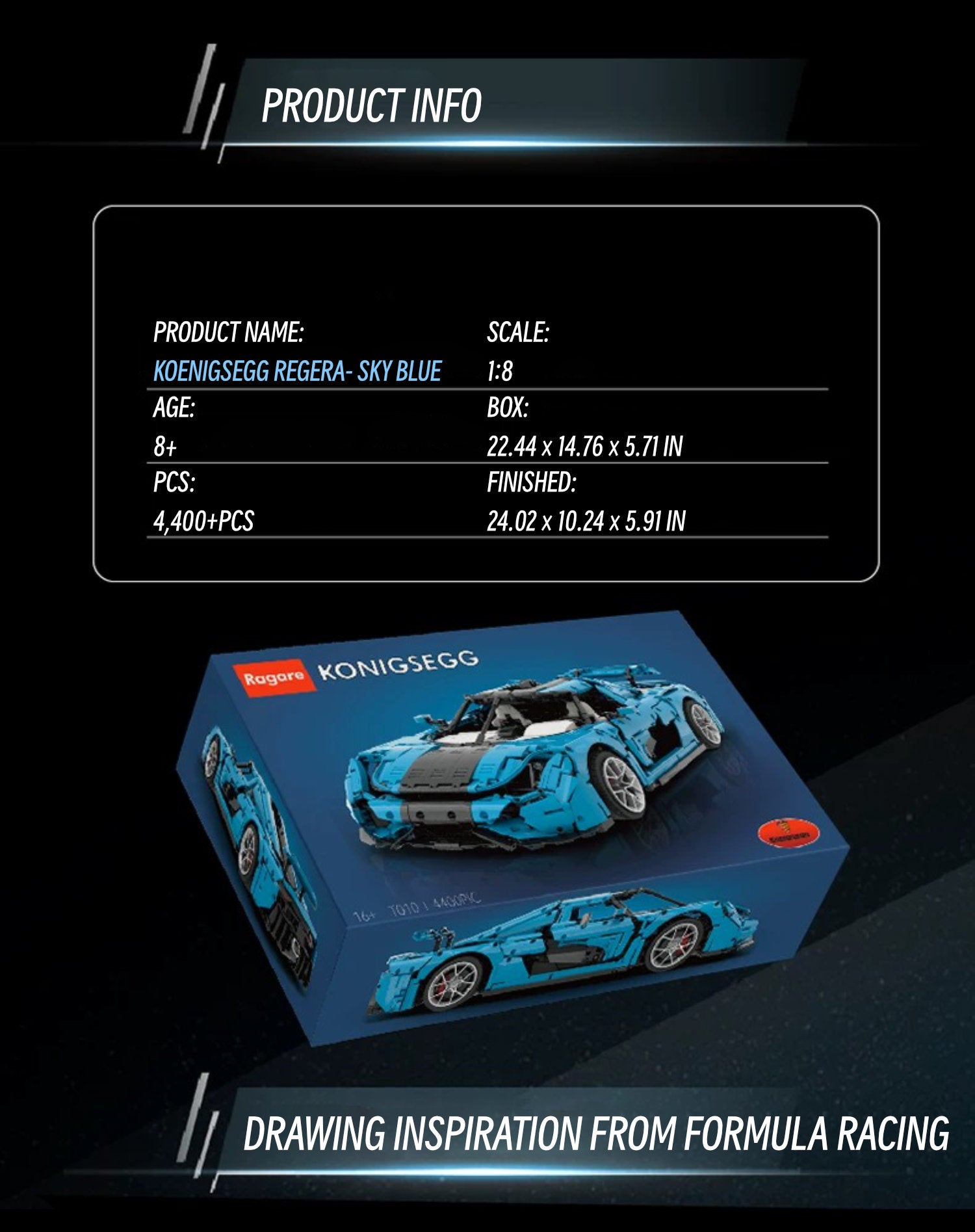 Koenigsegg Regera-1：8 scale