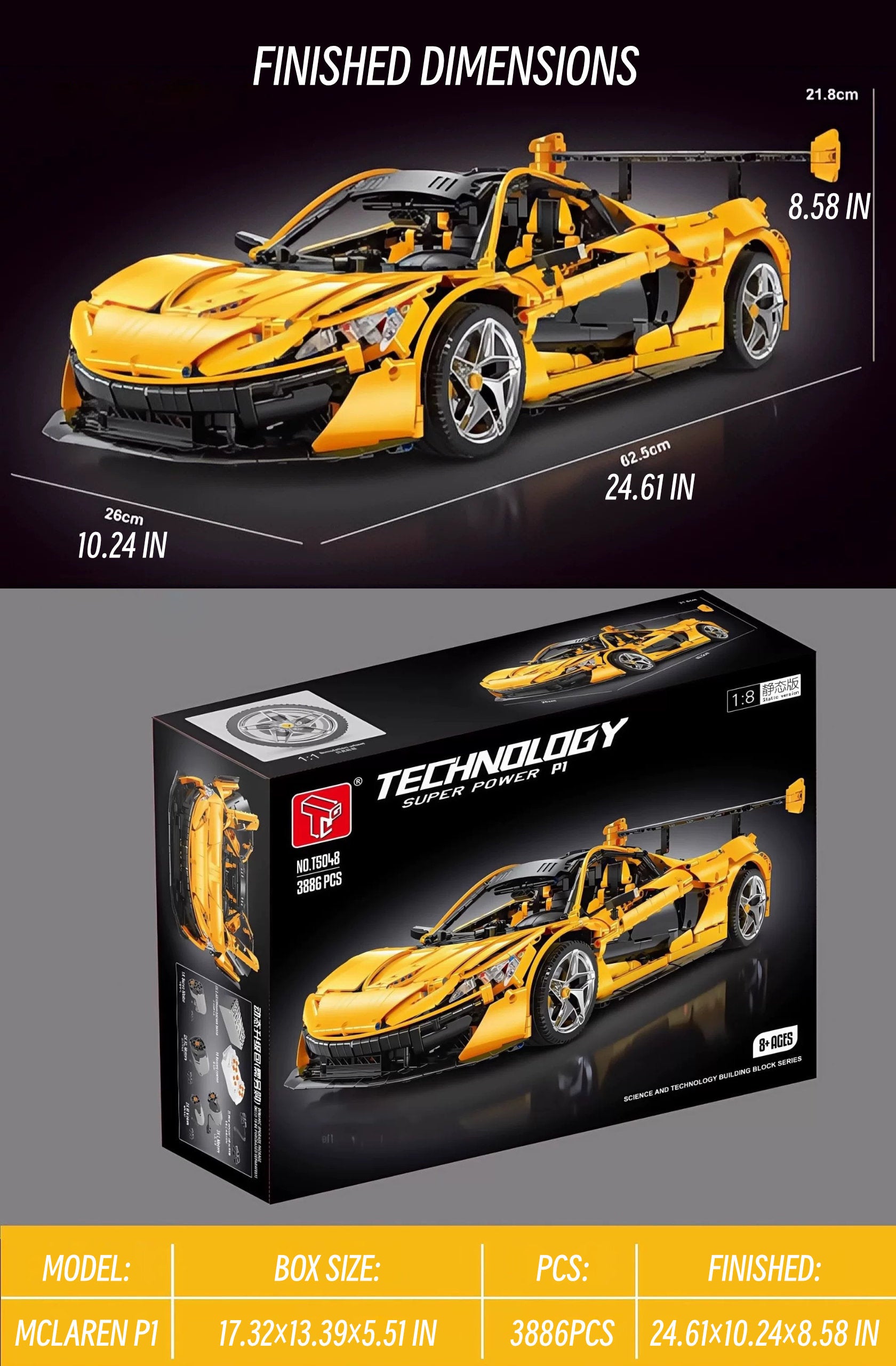 Mclaren P1- TGL-1：8 scale
