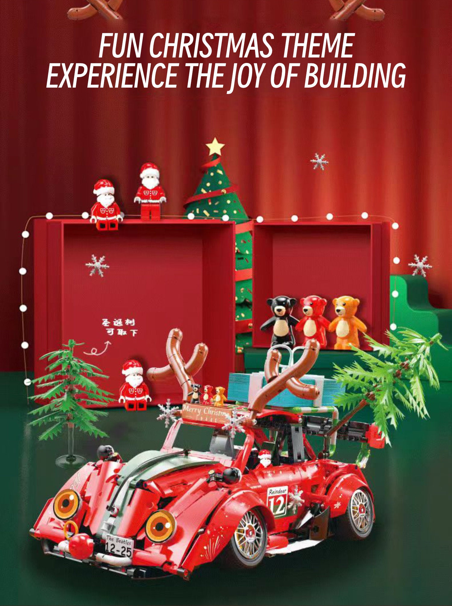 Chirstmas red beetle-1:10 scale