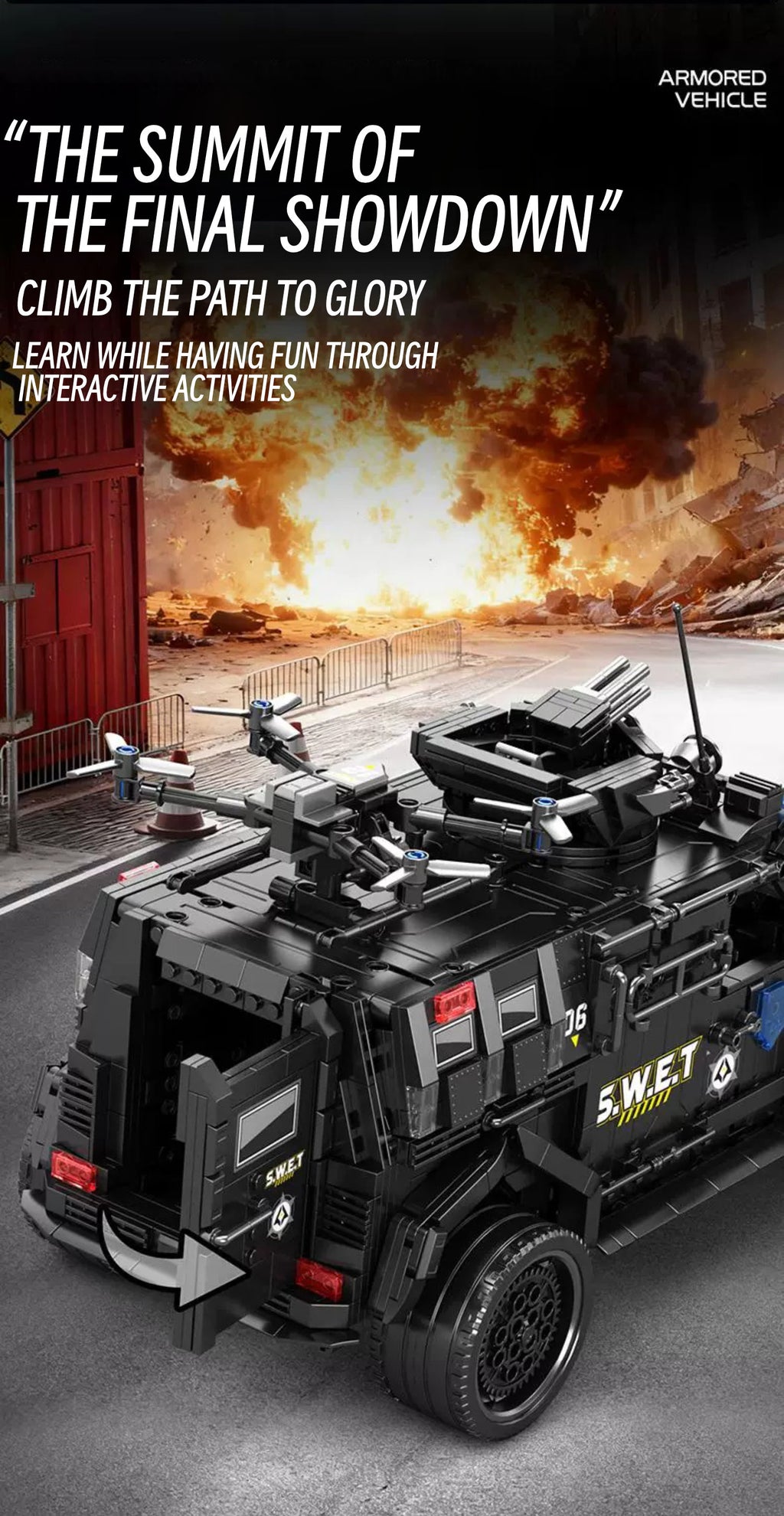 Heavy armored Jeep with a drone& mechnical dog