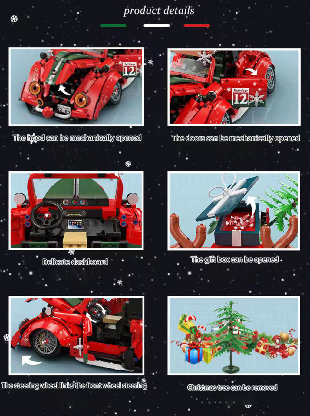 Chirstmas red beetle-1:10 scale