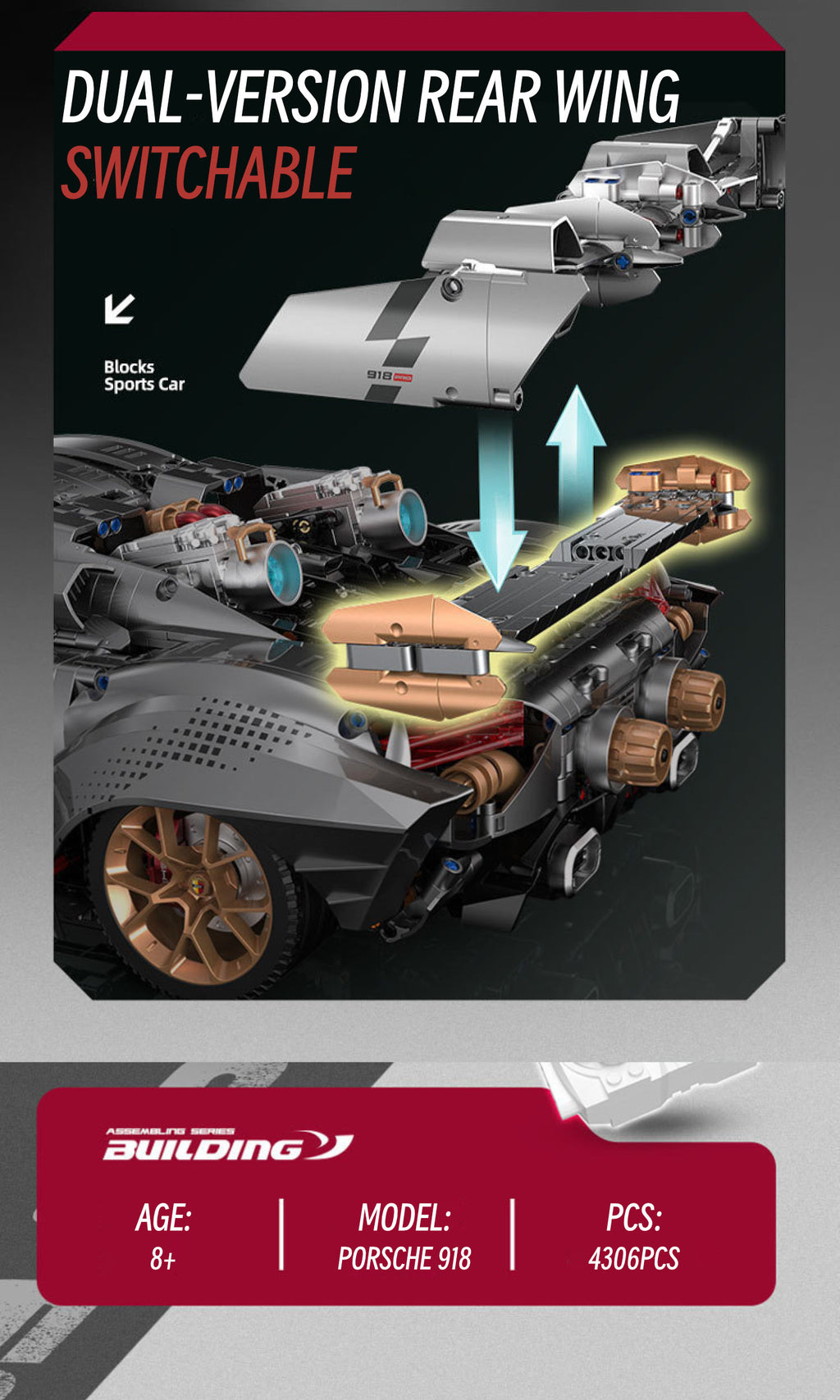 Porsche 918-1:8 scale