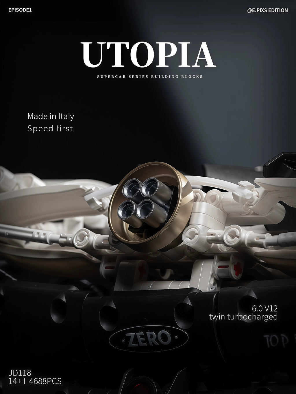 Pagani utopia-Small angle-1:8 scale