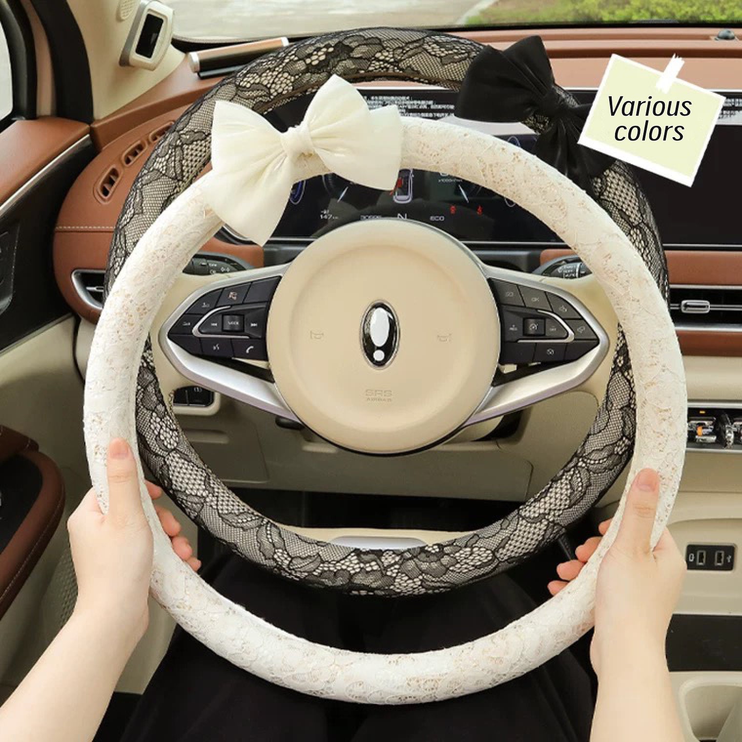 Lace steering wheel cover