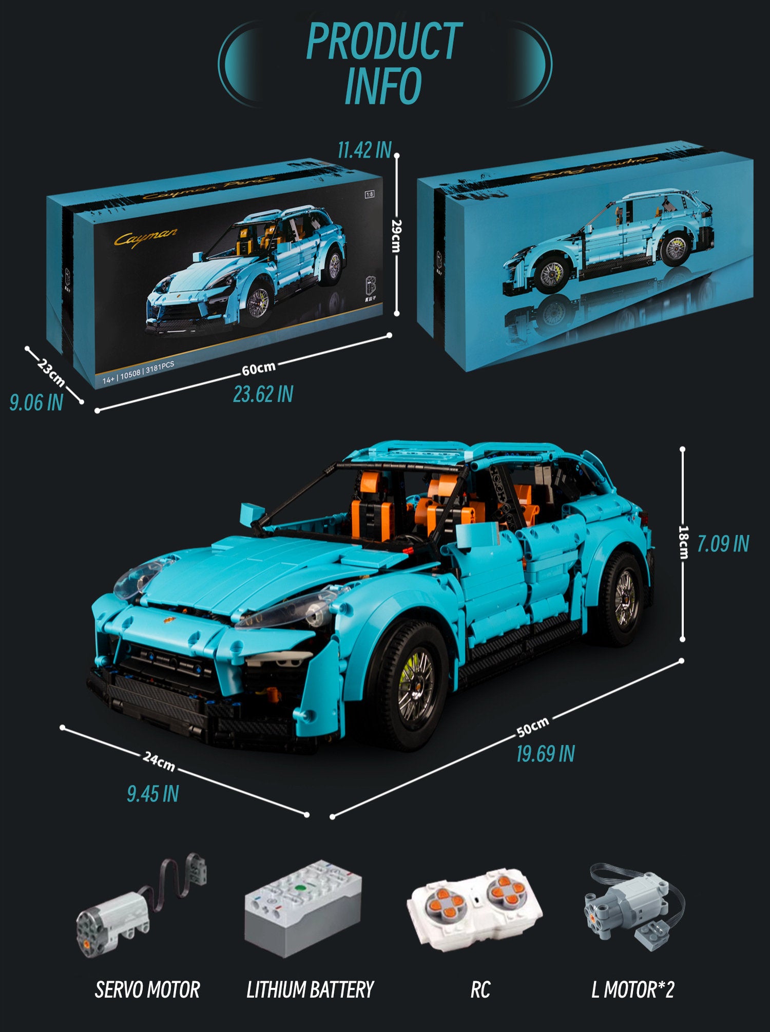 Porsche Cayman-1:8 scale