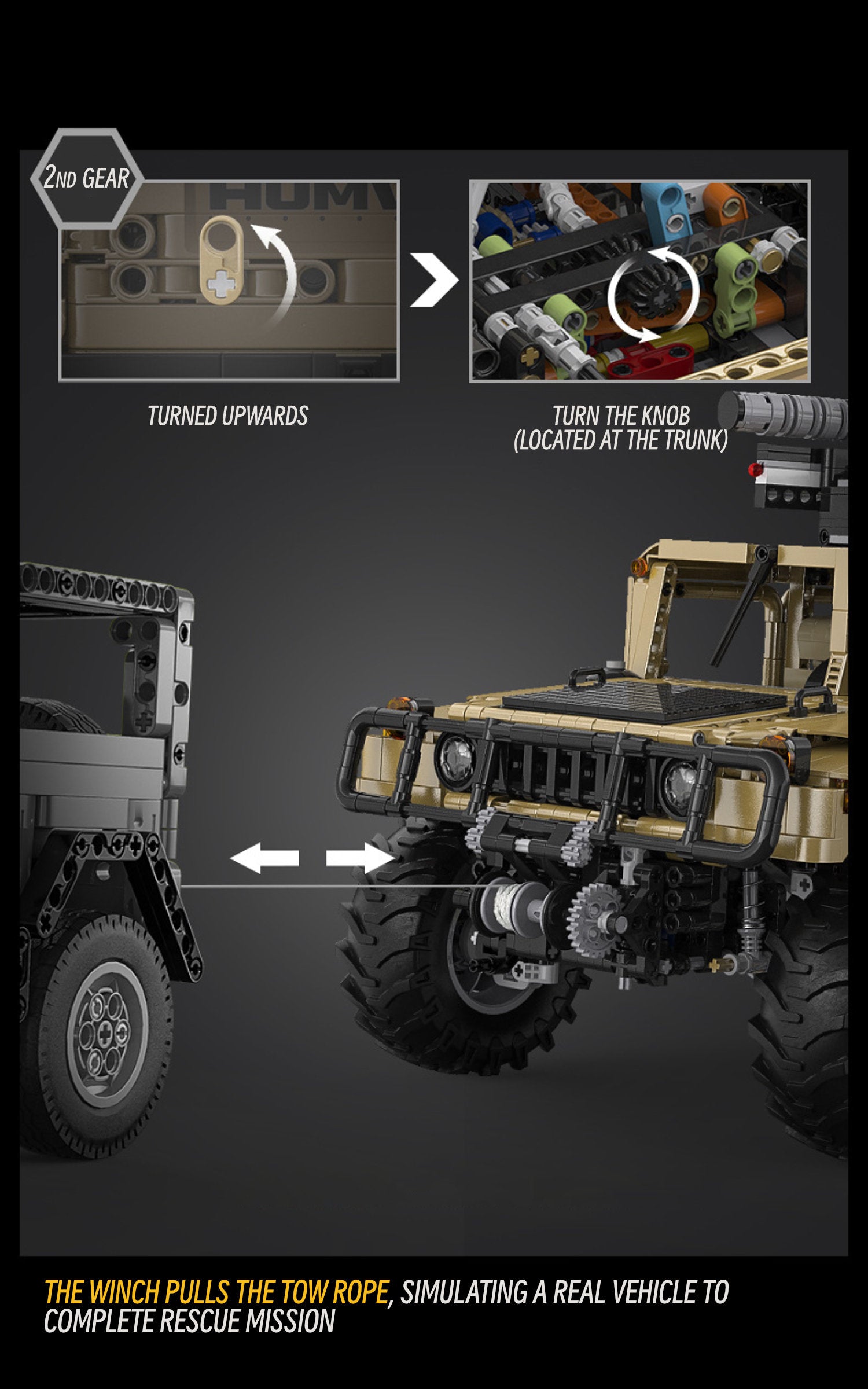 Humvee military off-road vehicle-1:8 scale