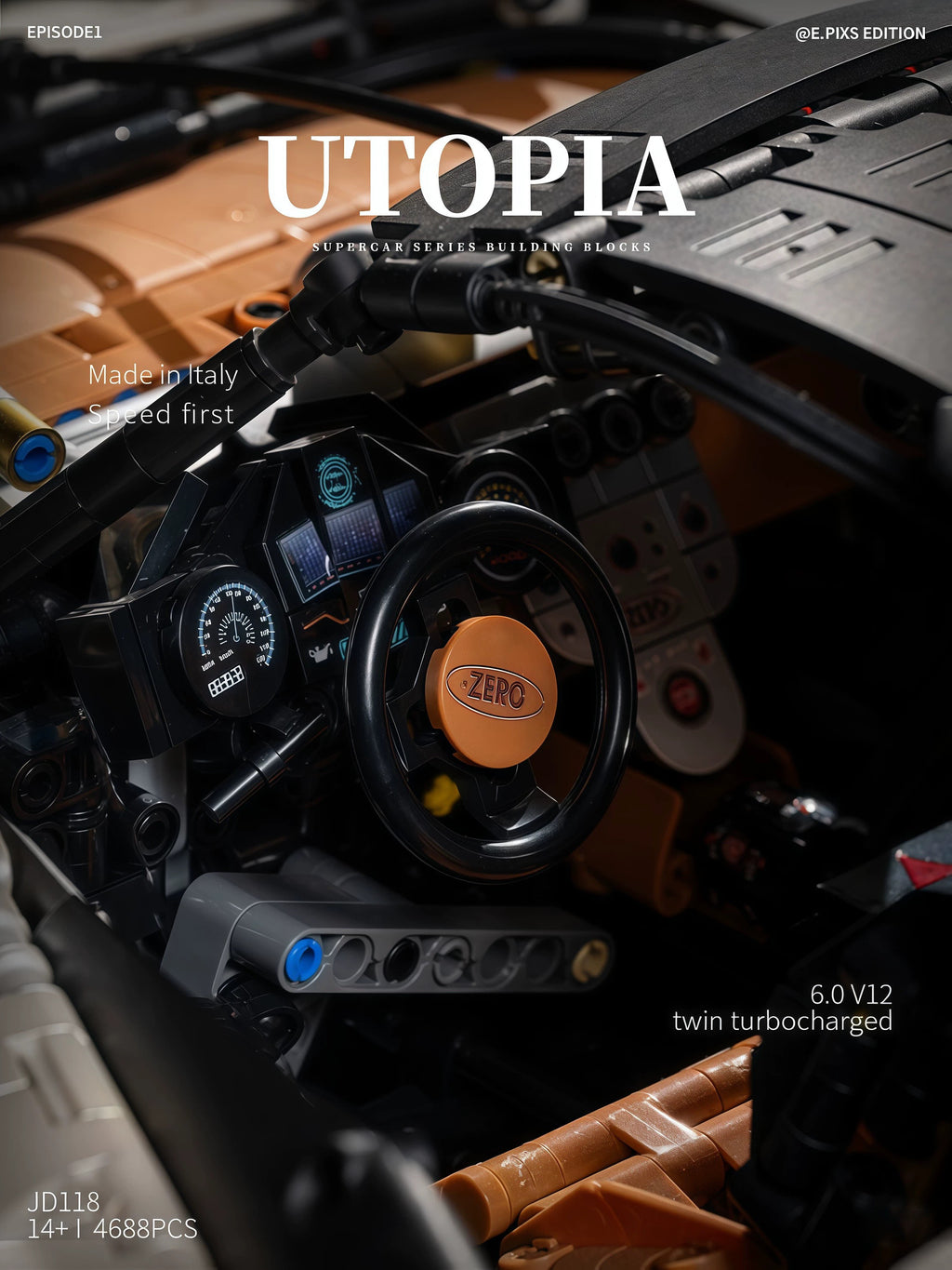 Pagani utopia-Small angle-1:8 scale