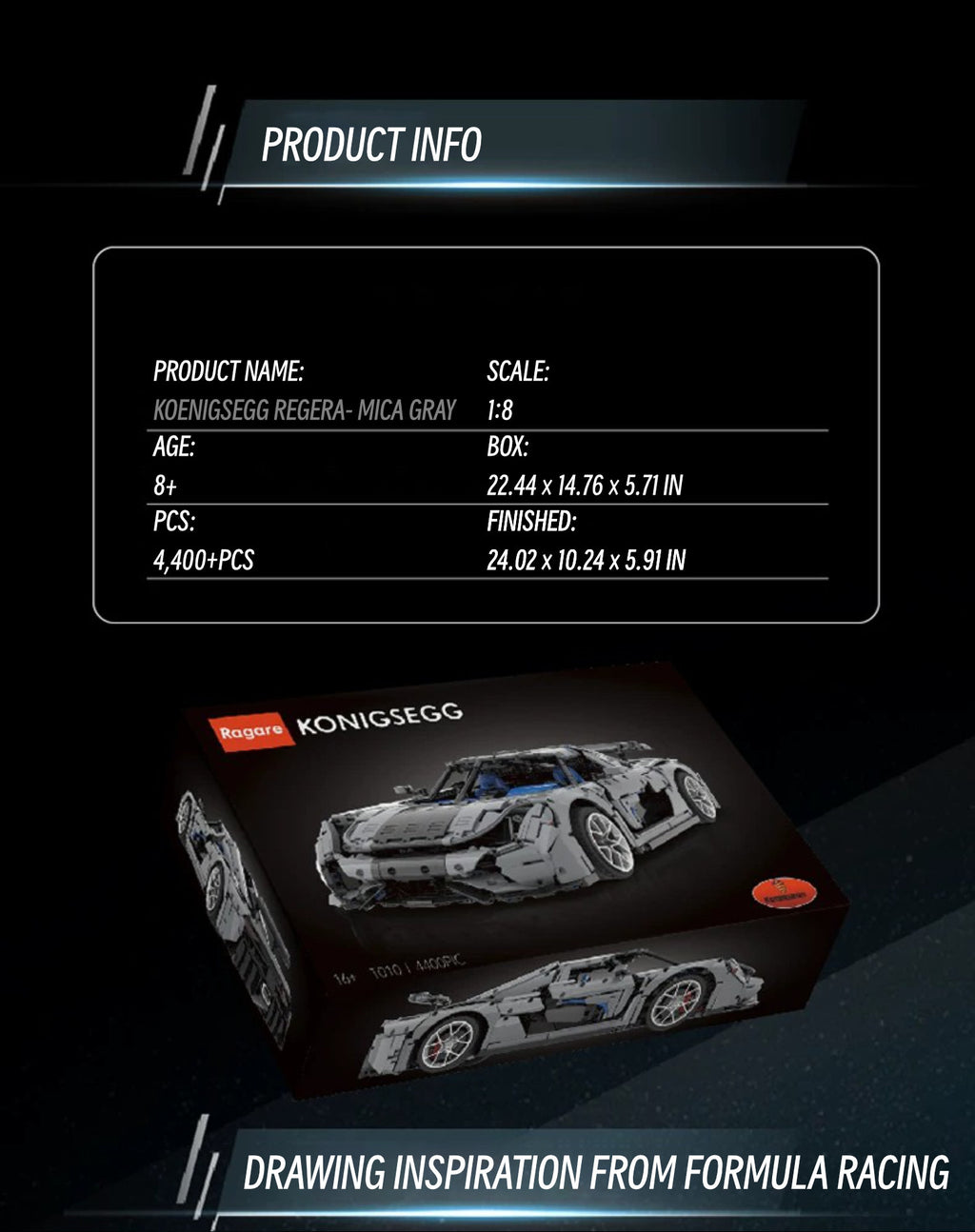 Koenigsegg Regera-1：8 scale