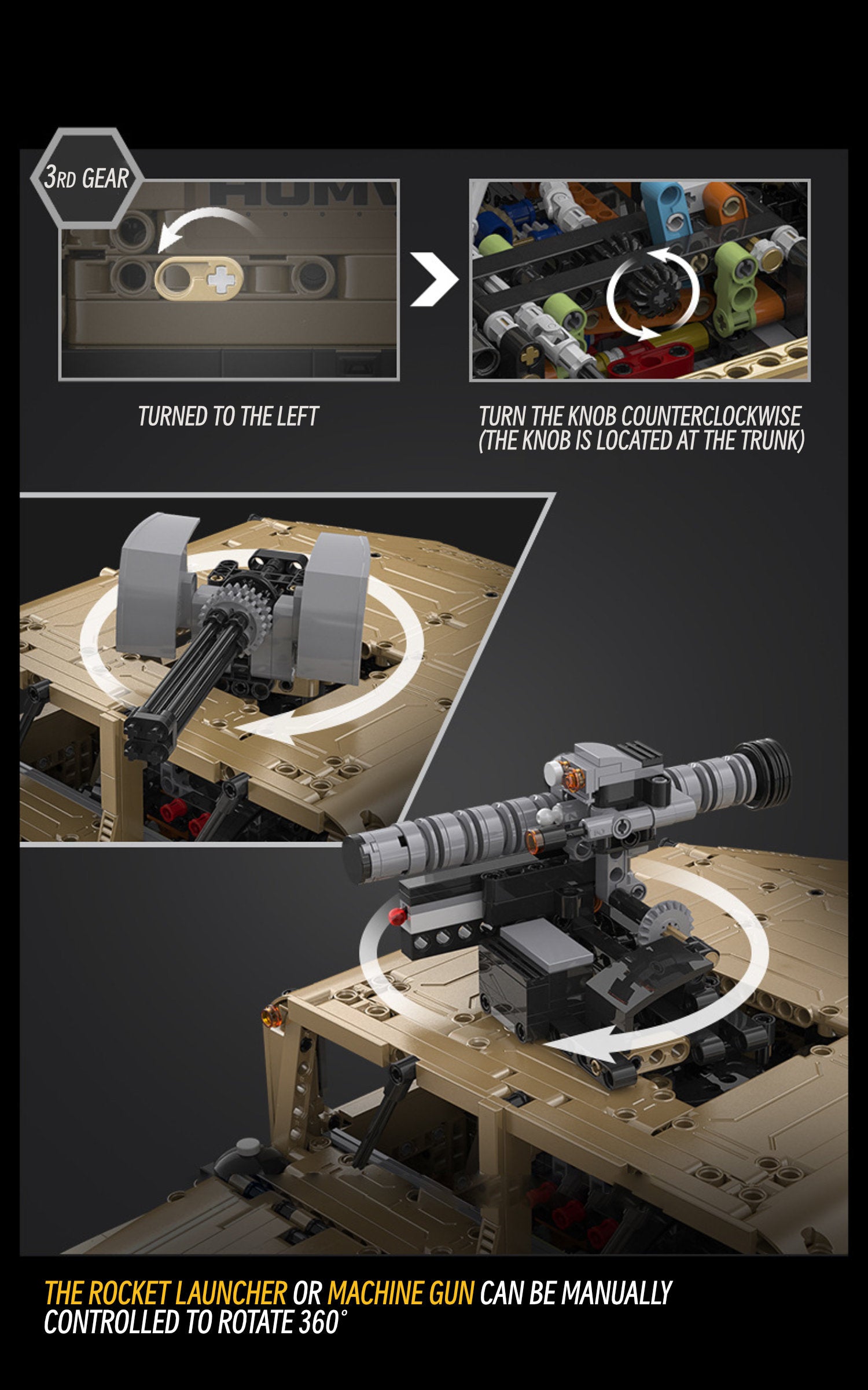 Humvee military off-road vehicle-1:8 scale