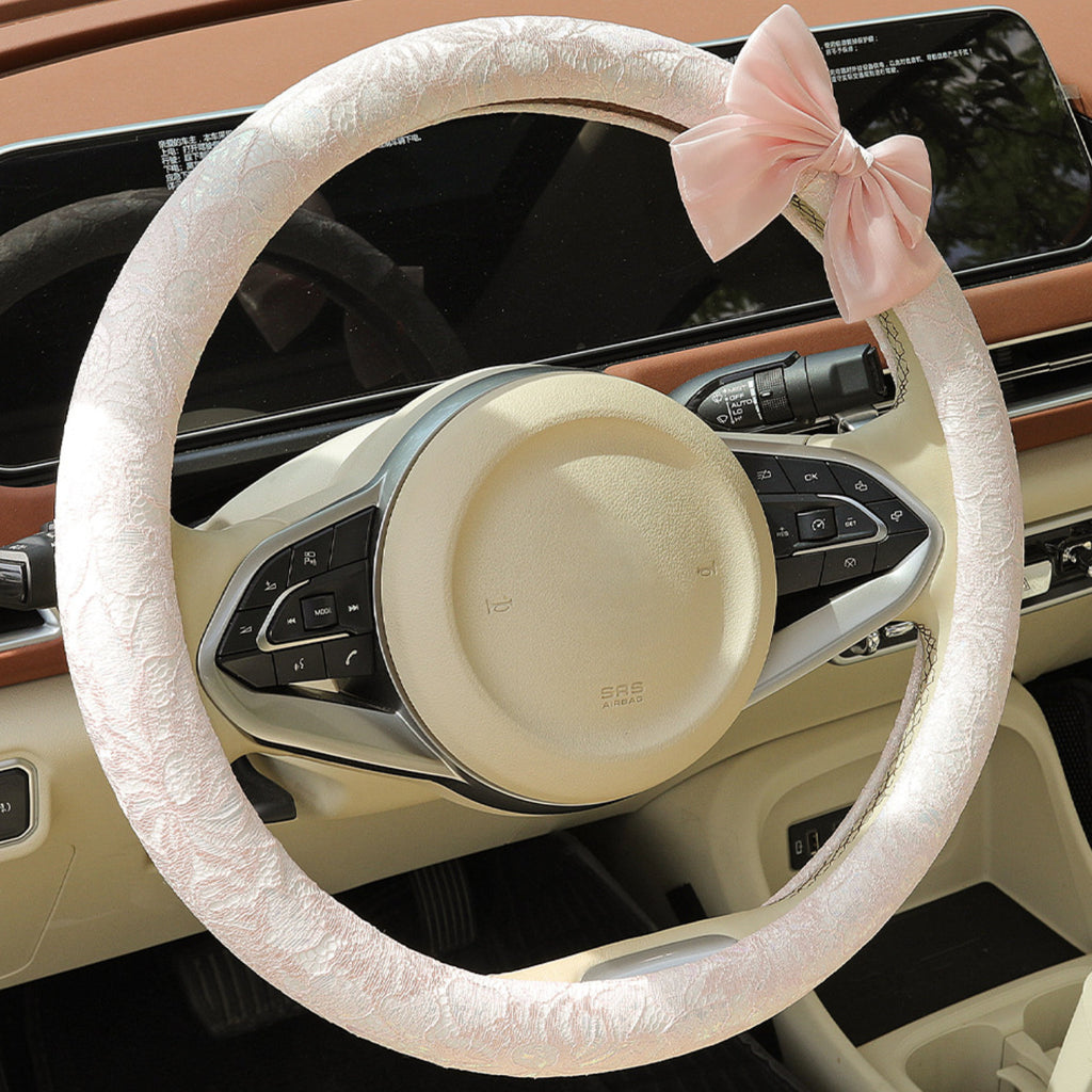 Lace steering wheel cover