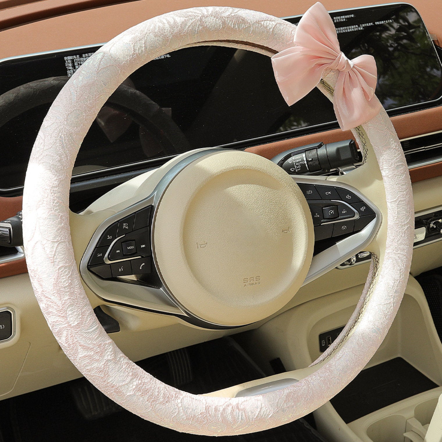 Lace steering wheel cover