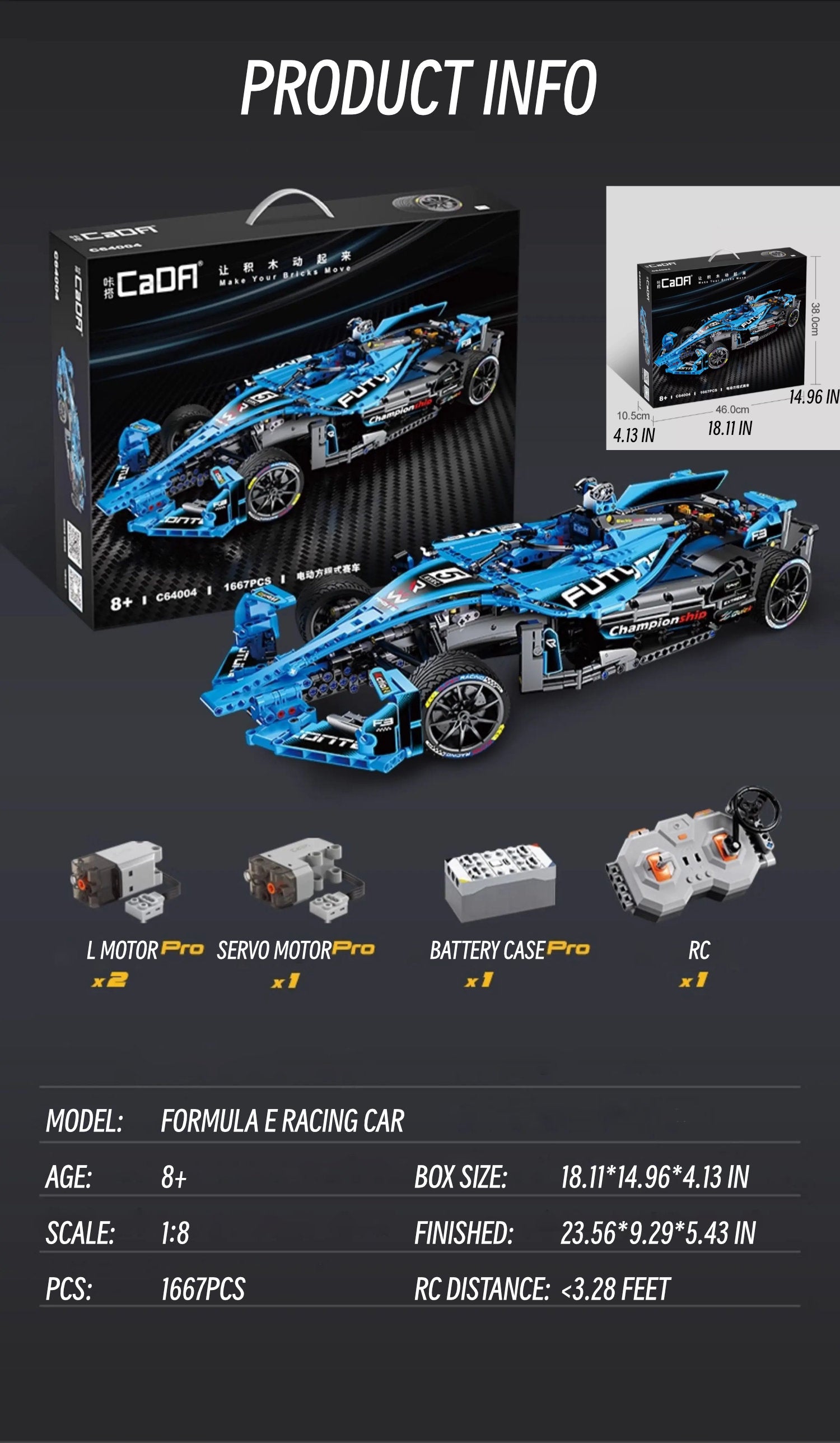 F1-Formula E-1:8 scale