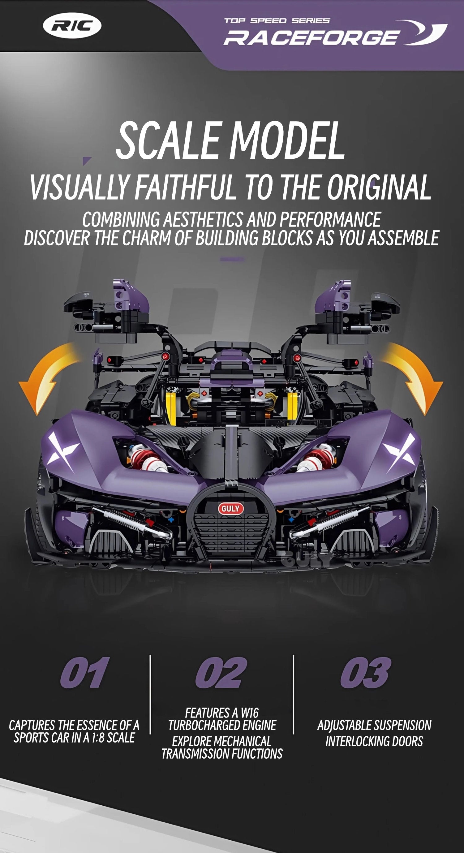Bugatti Flying fire meteor-1：8 scale