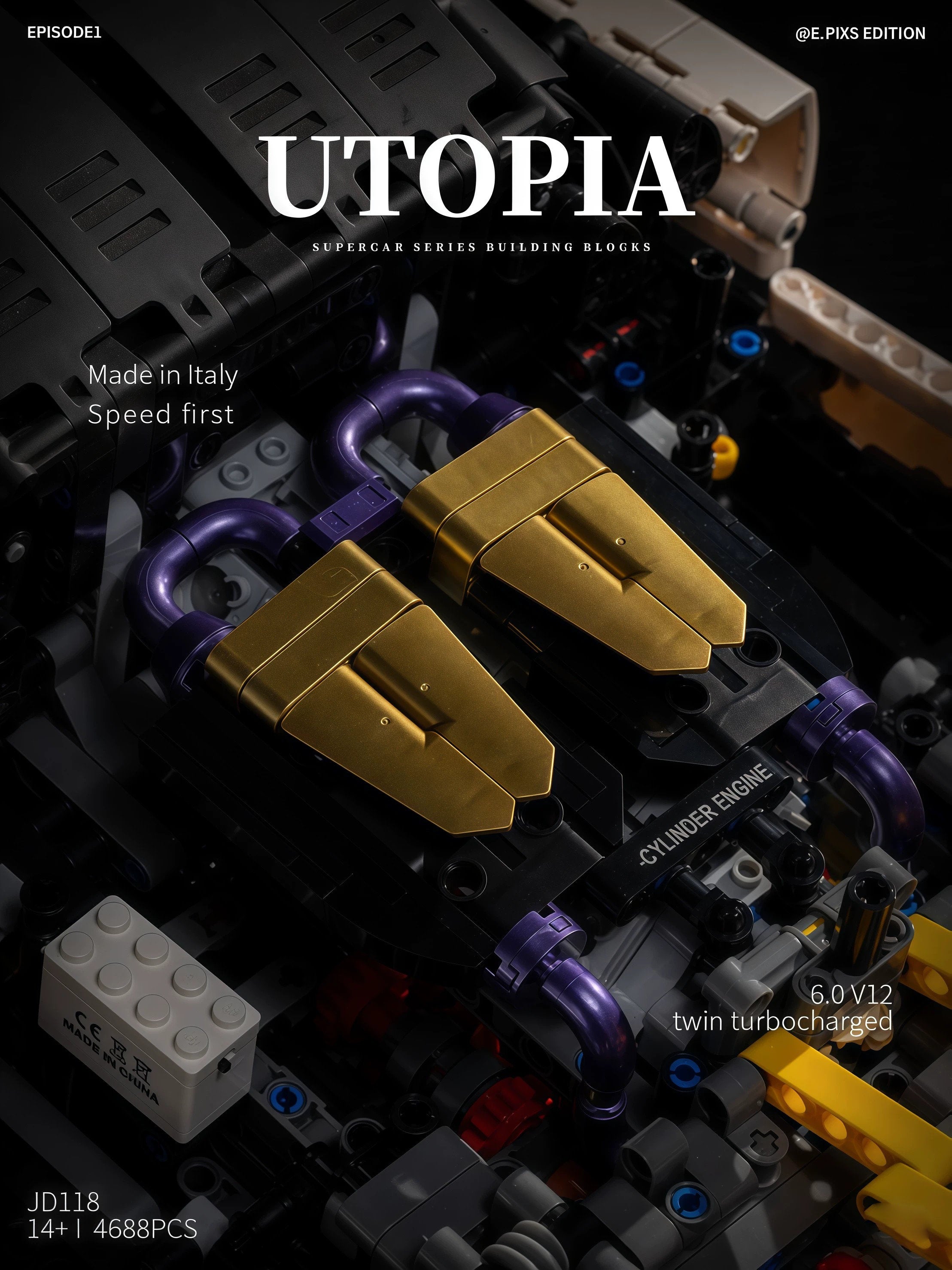Pagani utopia-Small angle-1:8 scale