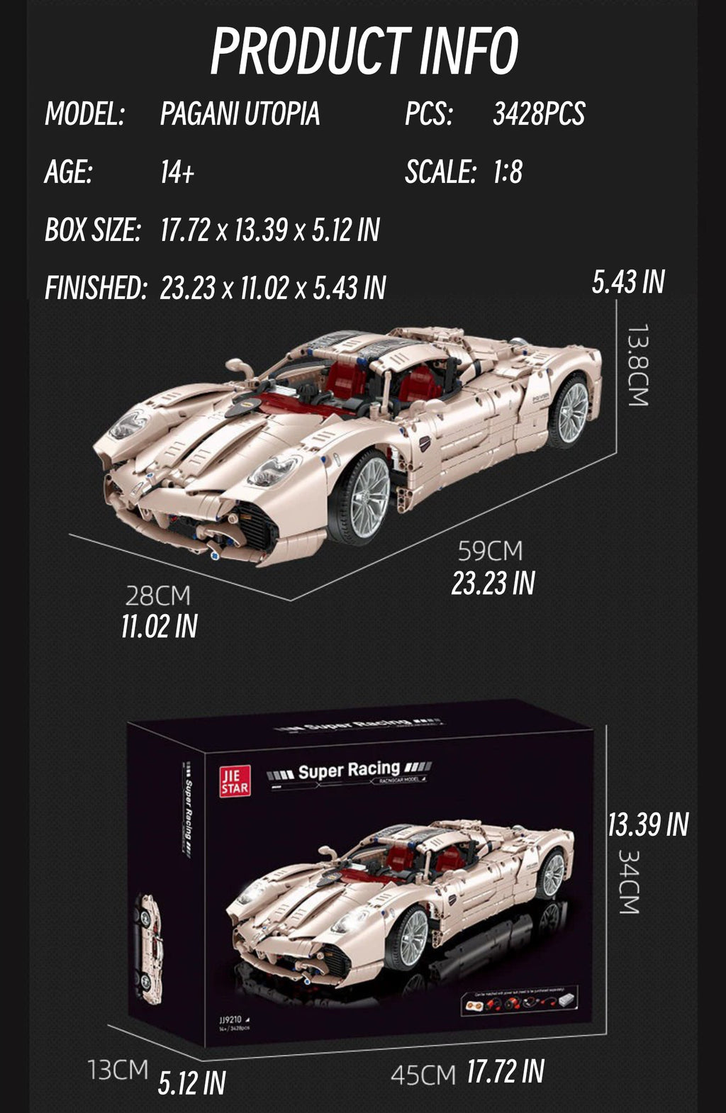 Pagani Utopia-J star-1：8 scale