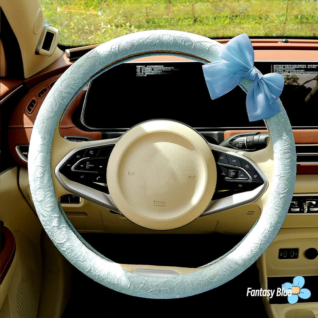 Lace steering wheel cover