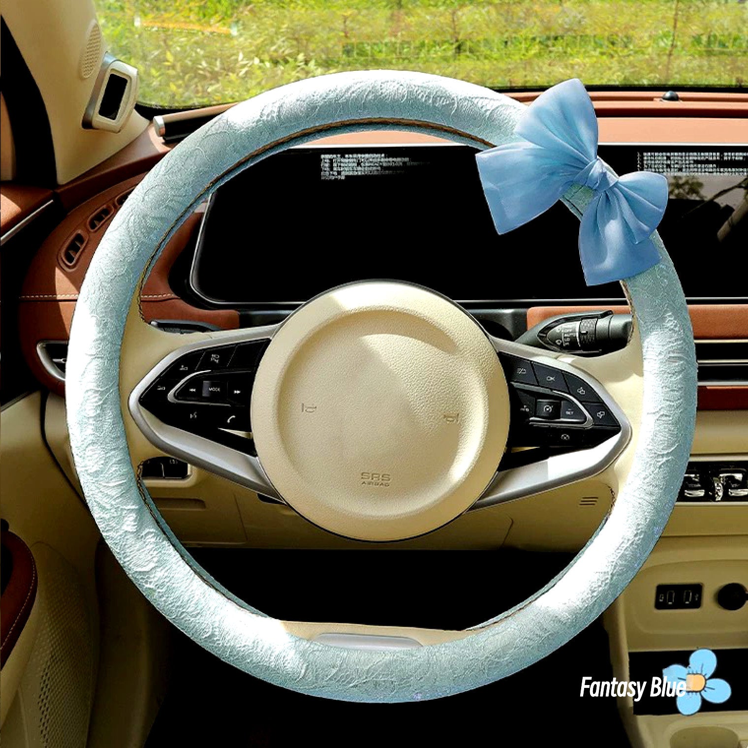 Lace steering wheel cover