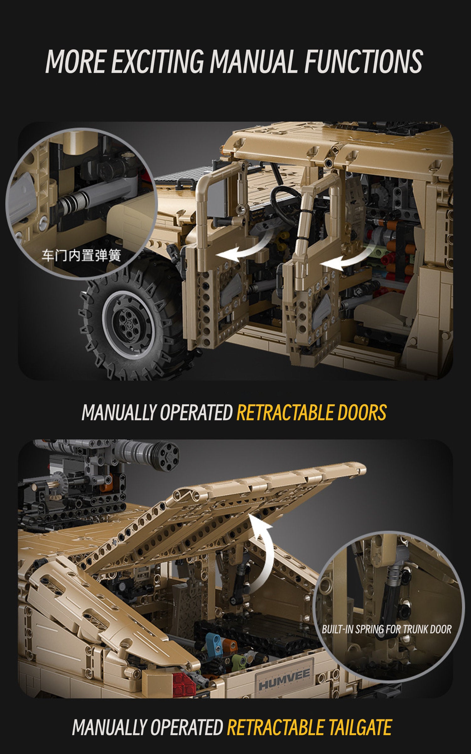 Humvee military off-road vehicle-1:8 scale