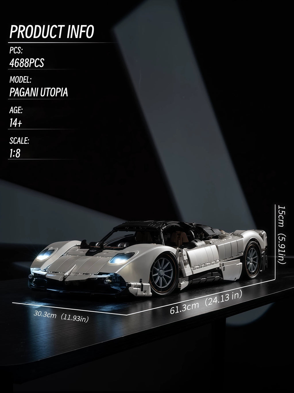 Pagani utopia-Small angle-1:8 scale