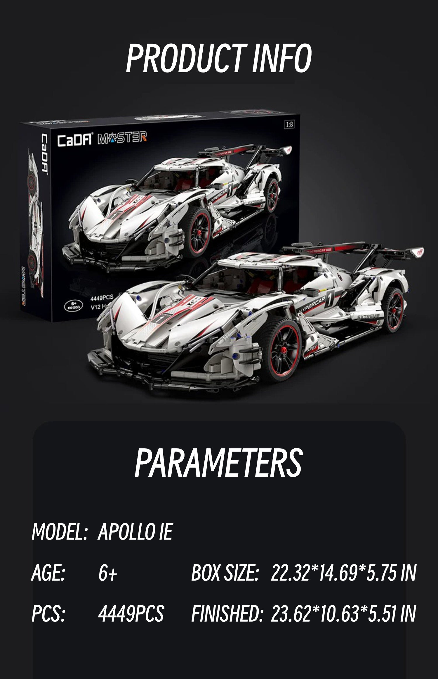 Apollo IE white godness-1:8 scale