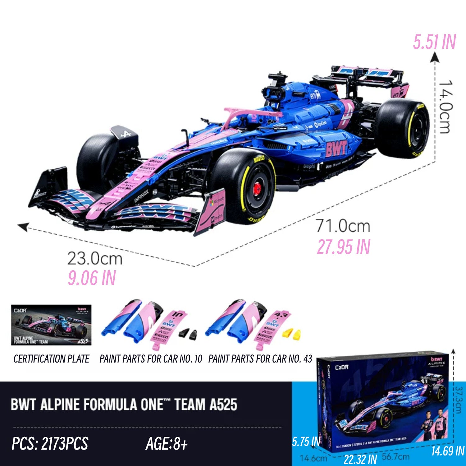 F1 BWT Alpine-1：8 scale