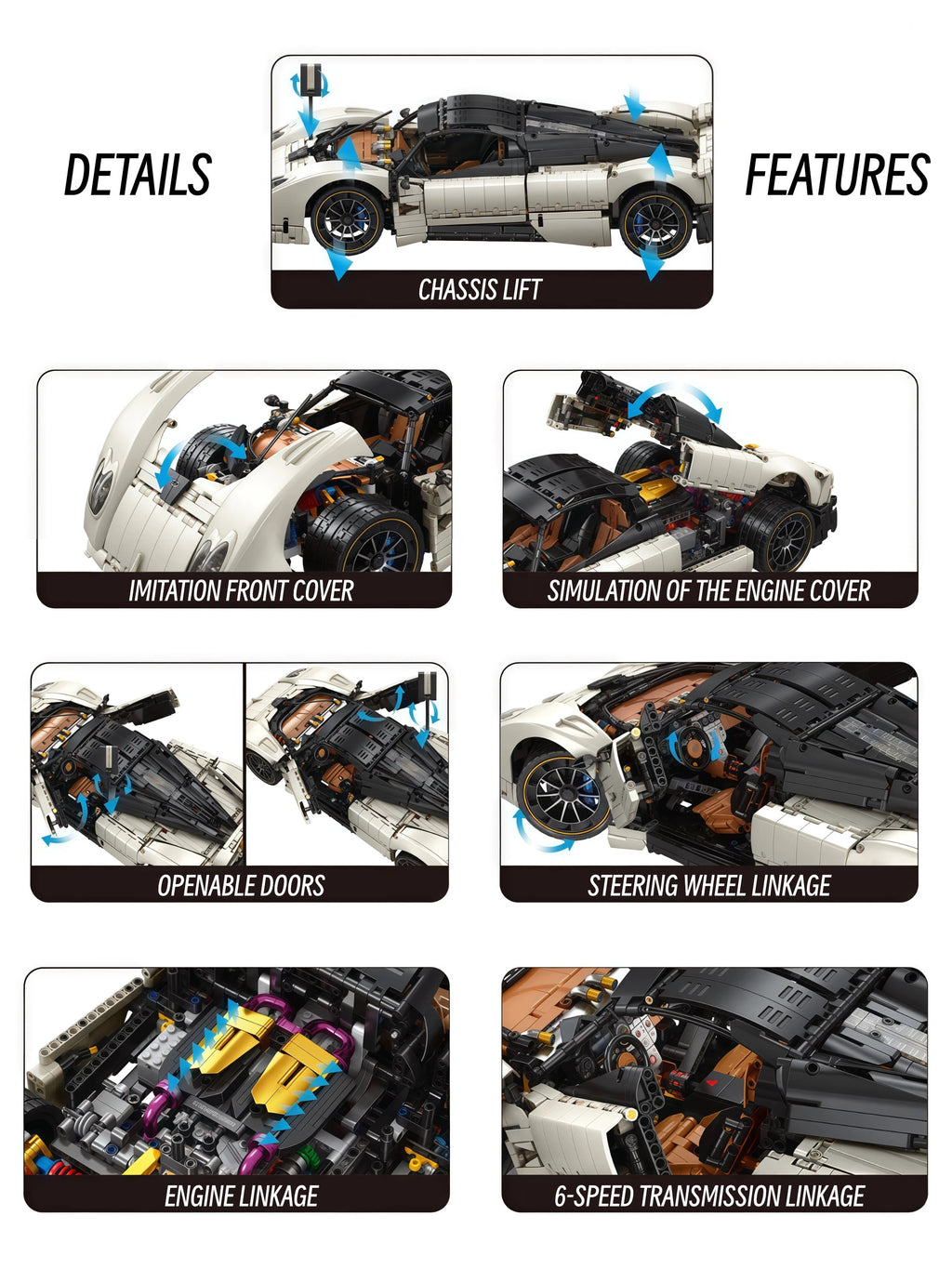 Pagani utopia-Small angle-1:8 scale