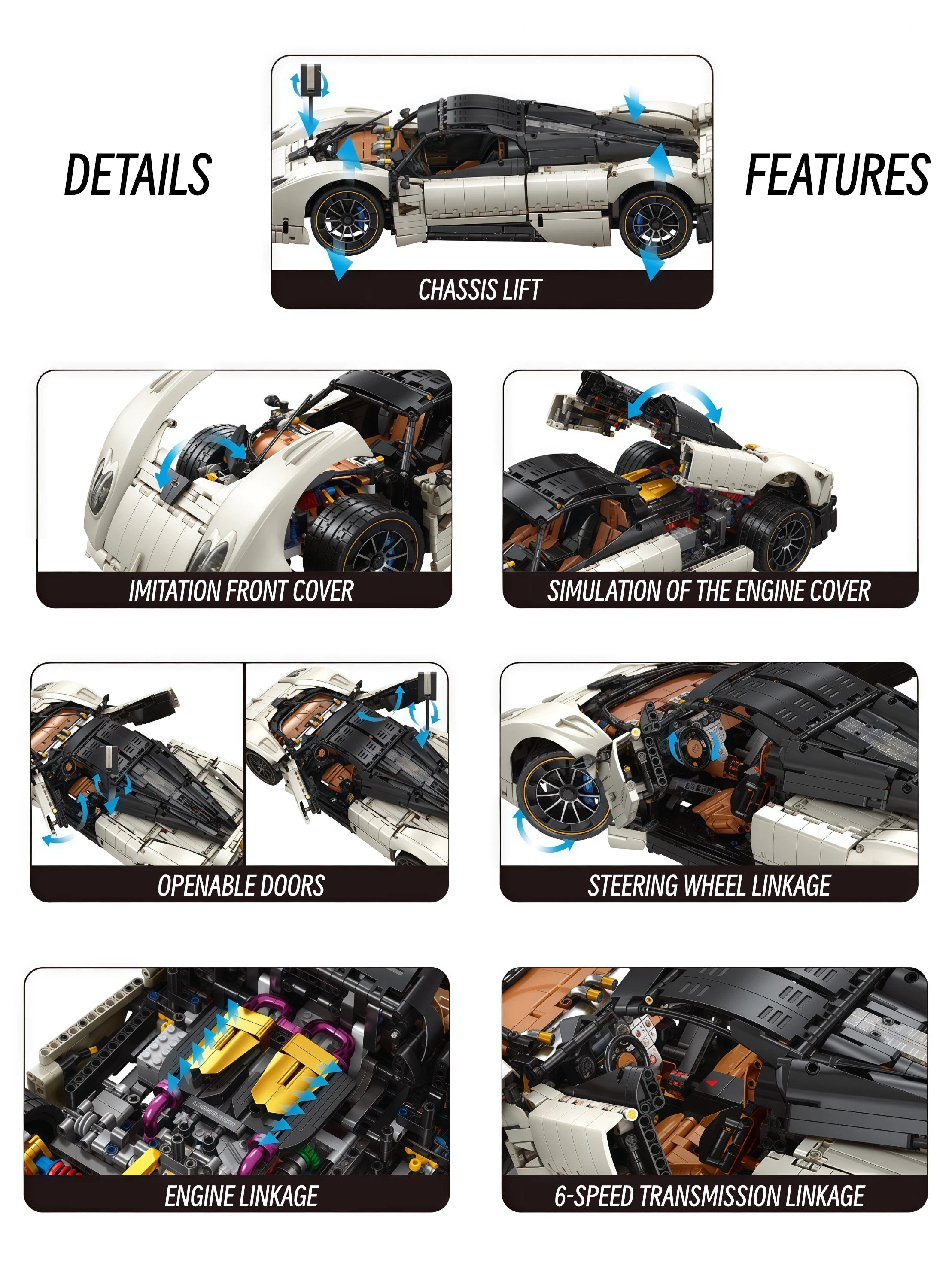 Pagani utopia-Small angle-1:8 scale