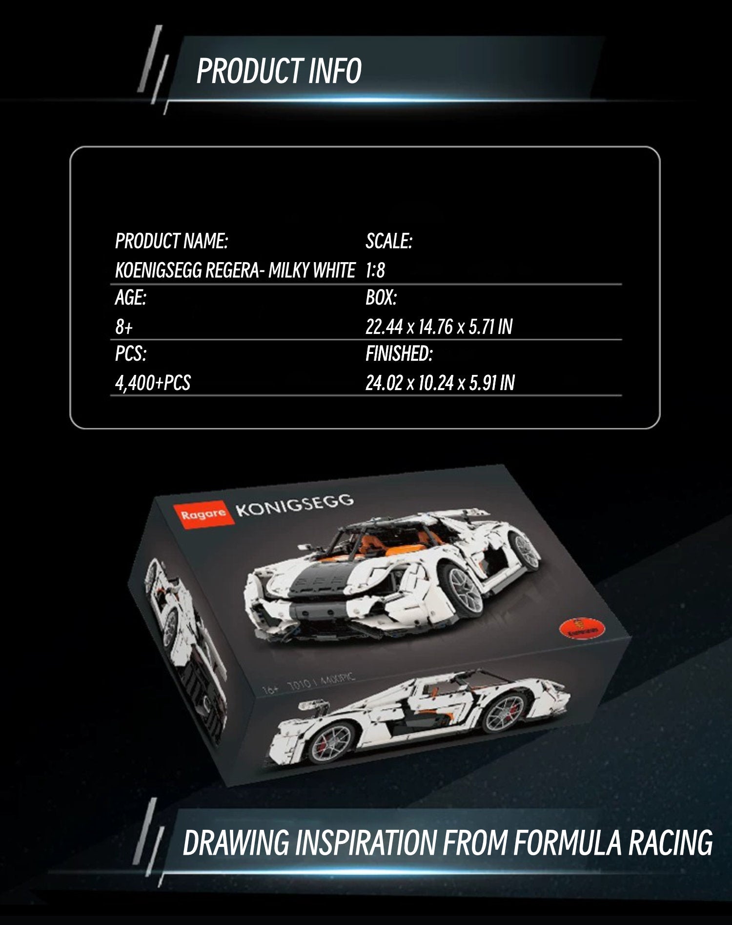Koenigsegg Regera-1：8 scale