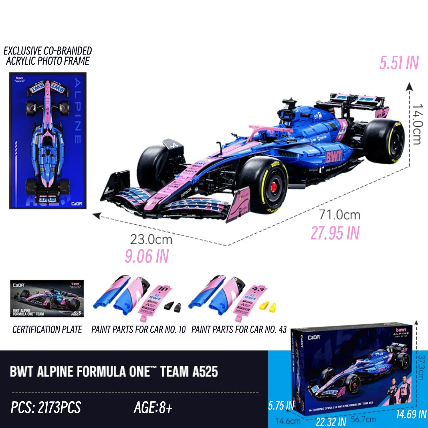 F1 BWT Alpine-1：8 scale