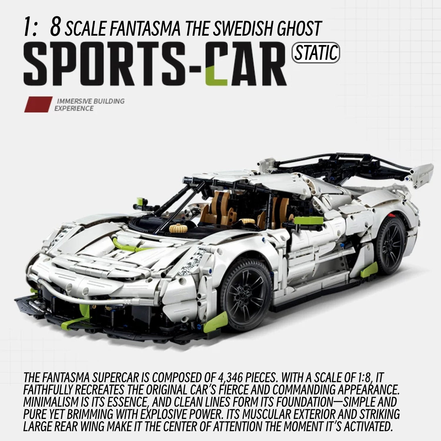 Koenigsegg Jesko-1: 8 scale