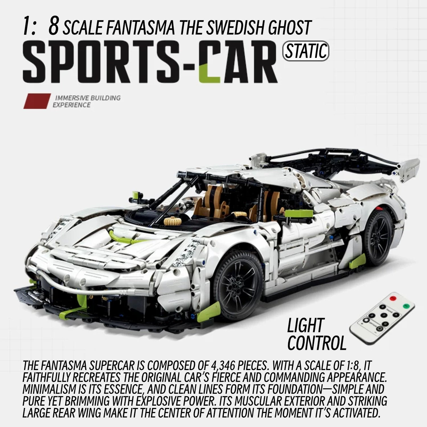 Koenigsegg Jesko-1: 8 scale