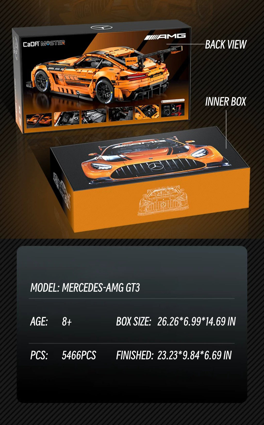 Mercedes benz amg GT3-1：8 scale