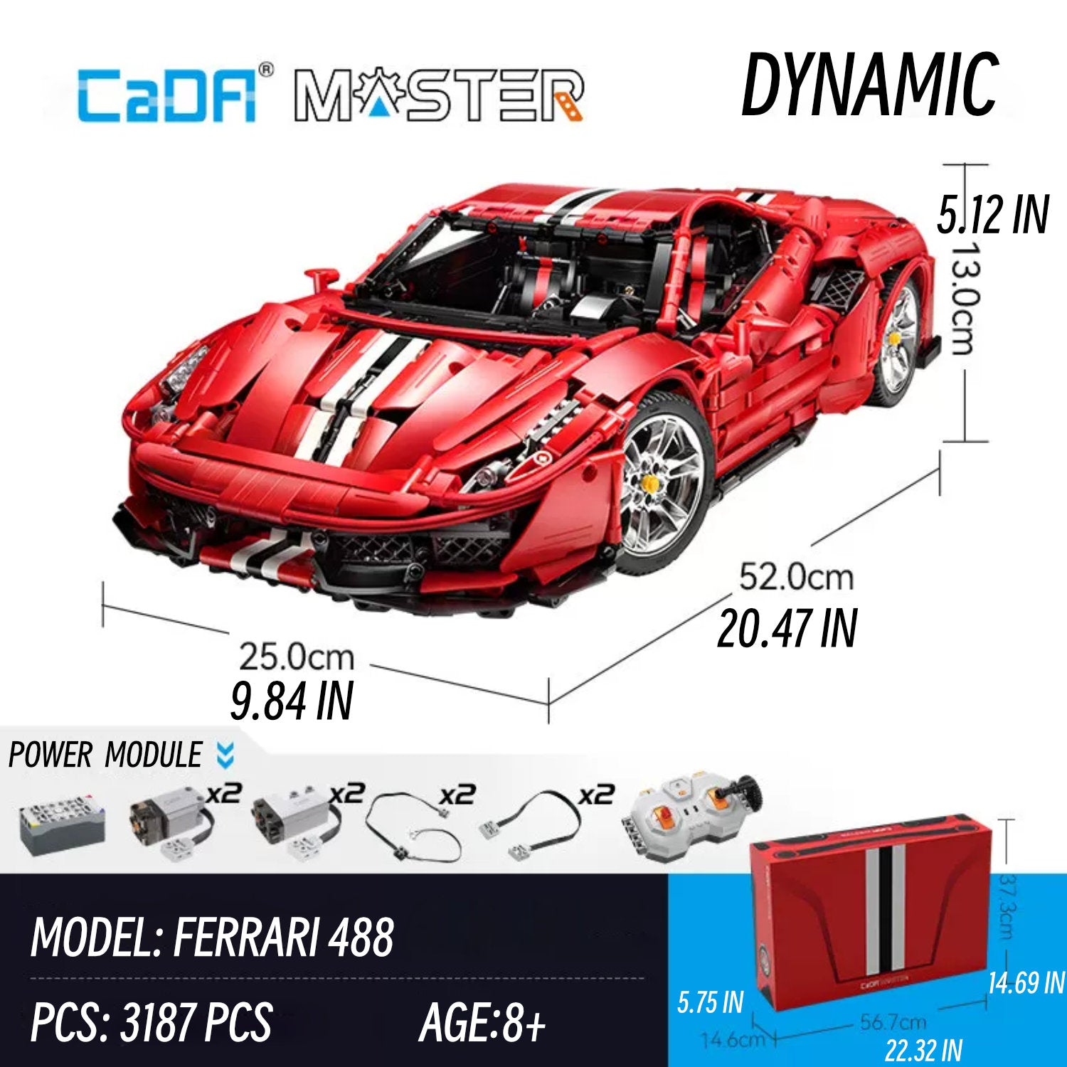 Ferrari 488-1: 8 scale