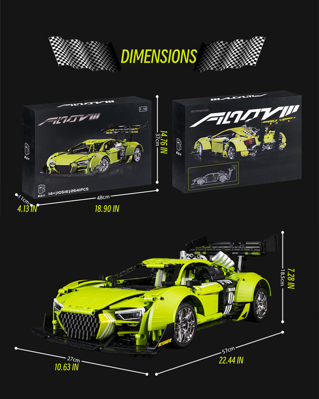 Audi R8-1：10 scale
