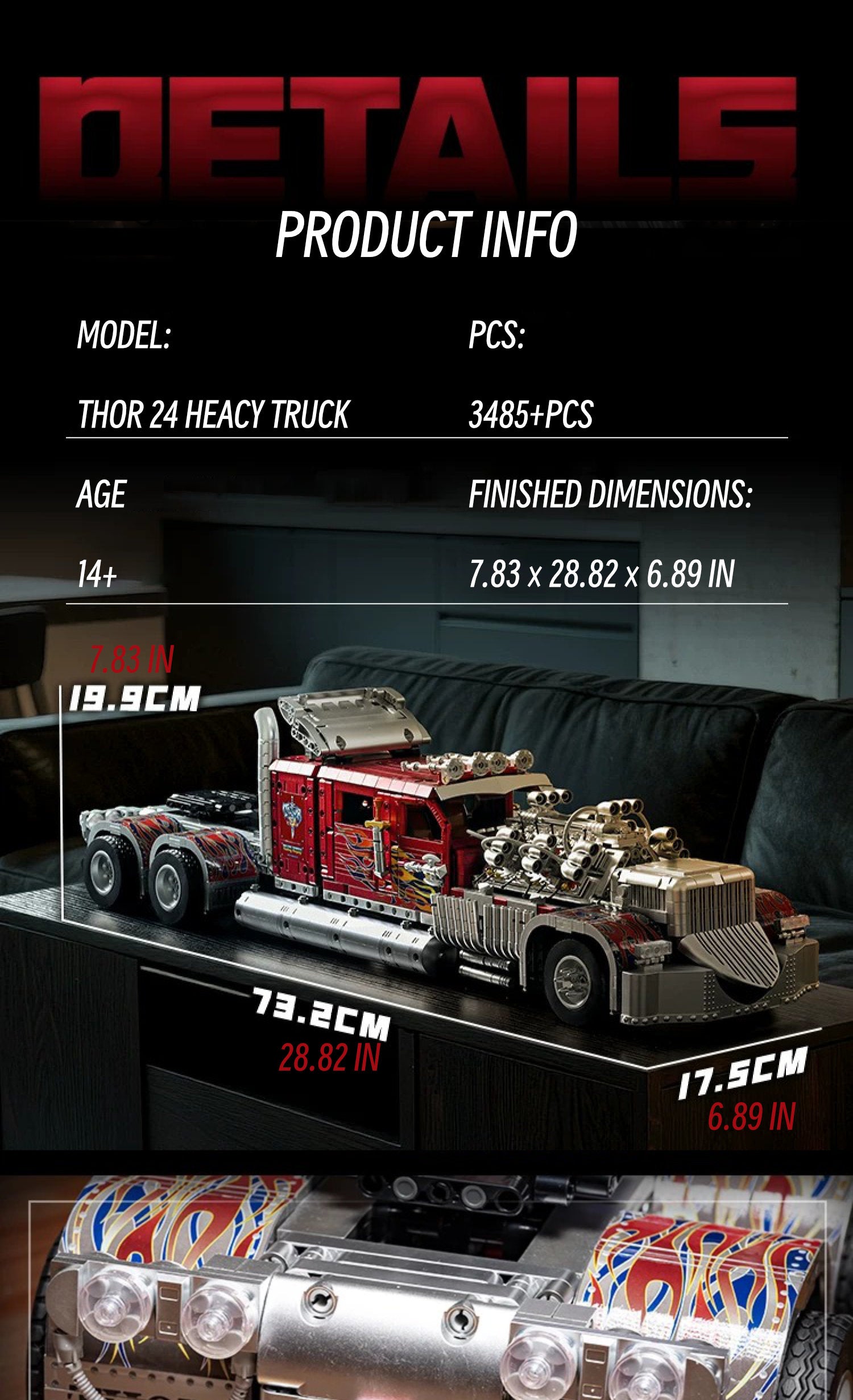 Thor 24 heavy truck-1:8 scale