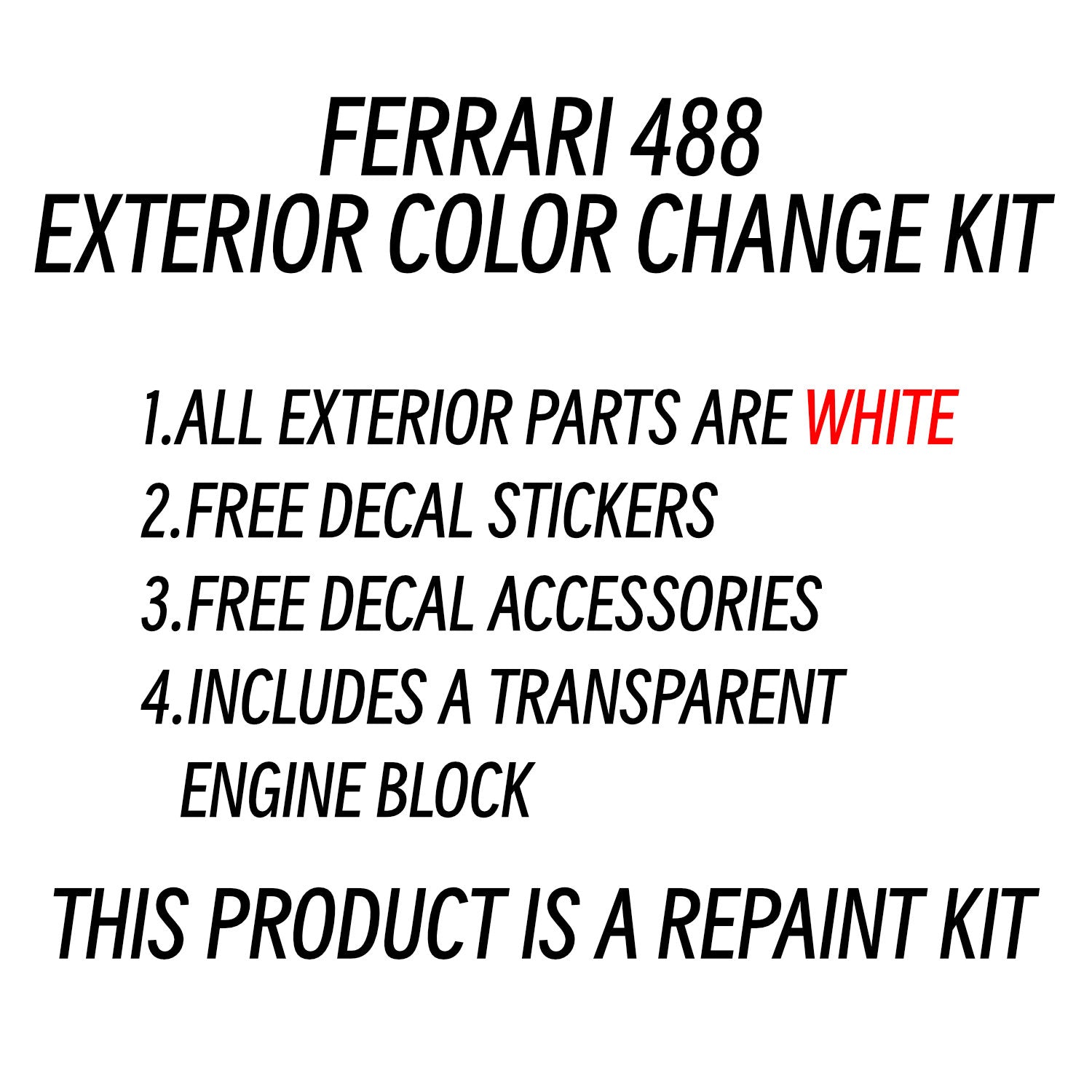 Ferrari 488-1: 8 scale