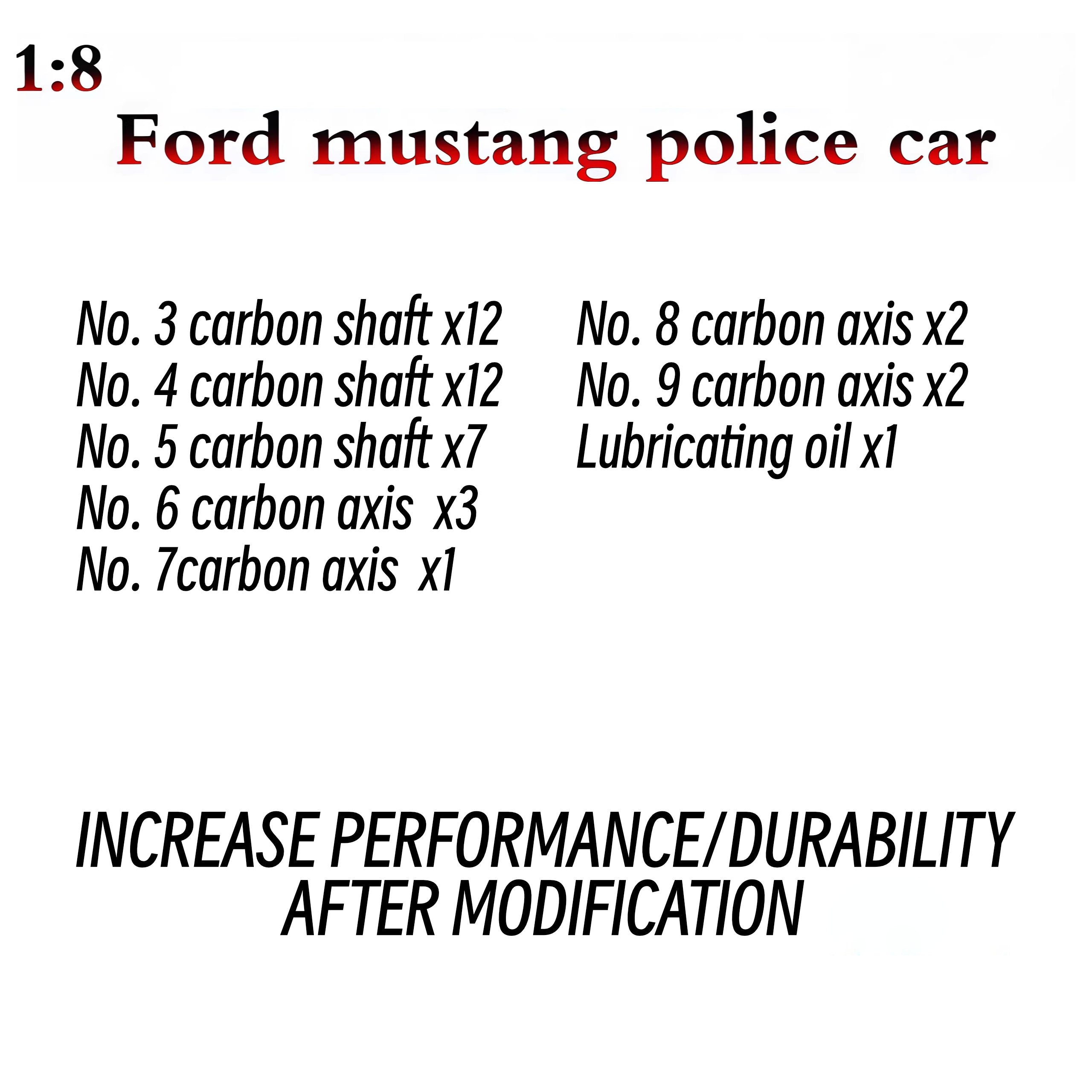 Ford mustang police car-1:8 scale