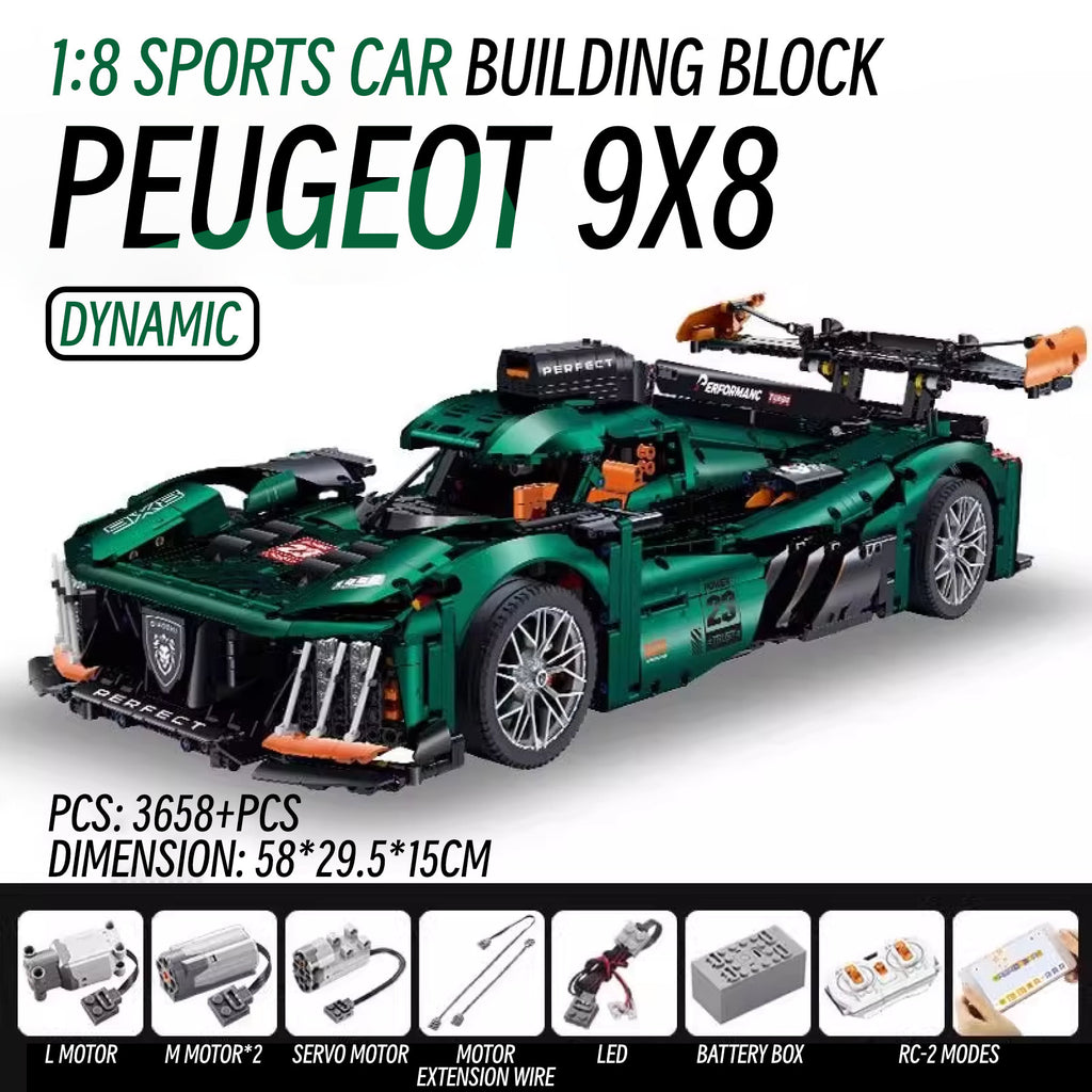 ‌Peugeot Le Mans 9X8-1:8 scale