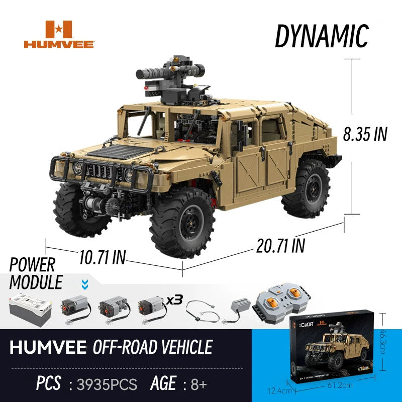 Humvee military off-road vehicle-1:8 scale