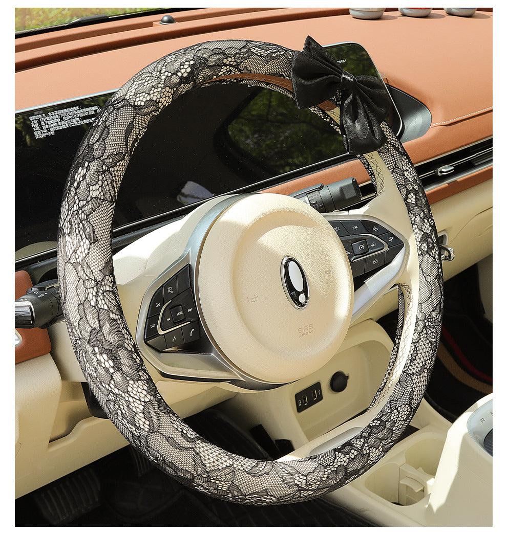 Lace steering wheel cover