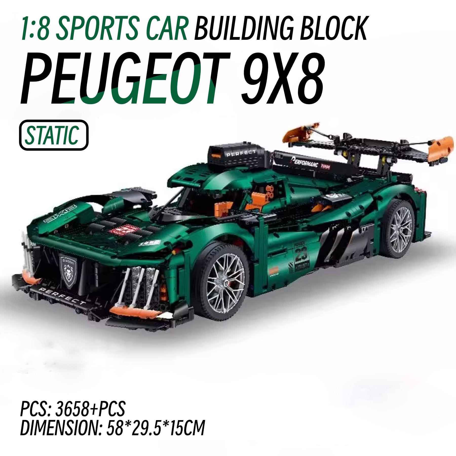 ‌Peugeot Le Mans 9X8-1:8 scale